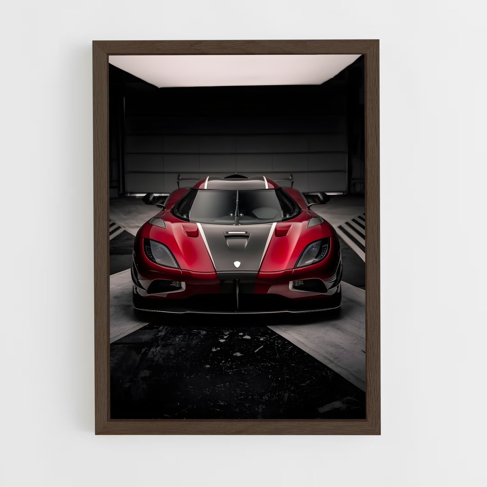 Poster Agera Noir et Rouge – affiche Koenigsegg (vue 5)